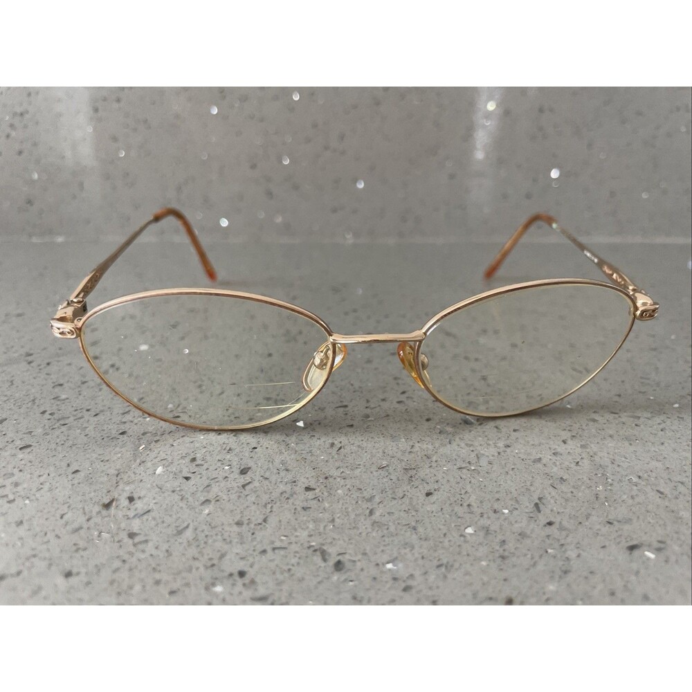 Elizabeth Arden Eyeglasses EA668 2 Gold Designer Frames Only 53-18-135 full rim